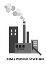 Coal power station - Vector Royalty Free Stock Photo