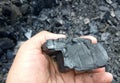 Coal sample in the mine Royalty Free Stock Photo