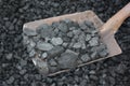 Coal with shovel Royalty Free Stock Photo