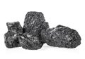 Coal stack isolated on a white background Royalty Free Stock Photo