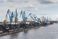Coal terminal and moored bulk carrier Riga