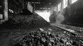 The coal is then crushed and sorted into various grades for different uses Royalty Free Stock Photo