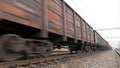 Coal trainload in motion