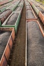 Coal trains at station Royalty Free Stock Photo