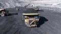 coal transport process with CAEX mining truck to mineral processing plant Royalty Free Stock Photo