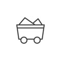 Coal trolley line icon