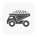 Coal truck icon Royalty Free Stock Photo