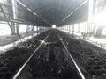 Coal Unloading Track in a Power Plant Royalty Free Stock Photo