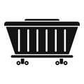 Coal wagon icon simple vector. Railway city Royalty Free Stock Photo