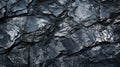 Coal wall Black grey rock texture with Dark gray coal stone granite background for design. Rough cracked mountain surface. Close- Royalty Free Stock Photo