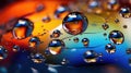 coalescence oil water drops Royalty Free Stock Photo