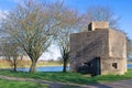 Coalhouse Fort gun barricade, in Tibury, Essex, in February, 2022. Royalty Free Stock Photo