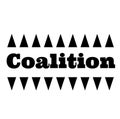 COALITION stamp on white background