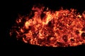Coals in the big brazier. Royalty Free Stock Photo