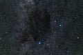 The Coalsack Nebula and the southern cross constellation Royalty Free Stock Photo