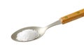 Coarse grained salt on spoon