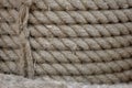 Coarse rope made from stems of natural hemp