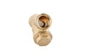 Coarse water filter for plumbing works, material - brass. Full depth of field Royalty Free Stock Photo