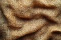 Coarse Woven Burlap Texture in Natural Brown, Ideal for Rustic Design and Vintage Canvas Background Royalty Free Stock Photo