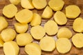 Coarsely chopped potatoes for cooking