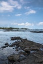 The coast along the Black Sand Beach in Big Island, Hawaii Royalty Free Stock Photo