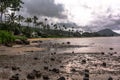 The coast along Kawaikui Beach Park, Oahu, Hawaii Royalty Free Stock Photo