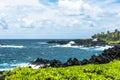 The coast along the Road to Hana in Maui, Hawaii