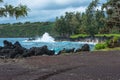 The coast along the Road to Hana in Maui, Hawaii Royalty Free Stock Photo