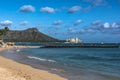 The coast along Waikiki Beach, Oahu, Hawaii Royalty Free Stock Photo