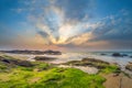 Coast of the Andaman sea at colorful sunset, Khao Lak