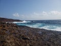 Coast of Aruba in Colony San Nicolas Royalty Free Stock Photo