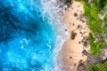 Coast as a background from top view. Turquoise water background from top view. Summer seascape from air. Bali island, Indonesia. Royalty Free Stock Photo