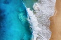 Coast as a background from top view. Turquoise water background from top view. Summer seascape from air. Nusa Penida island, Indon Royalty Free Stock Photo