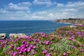 Coast of the Atlantic Ocean in Cascais and Estoril, resort towns in Portugal, near Lisbon Royalty Free Stock Photo