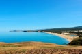 Coast of Baikal, view from Cape Burkan. Olhon Island, Russia Royalty Free Stock Photo