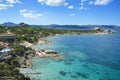 The coast of Baja Sardinia, in Sardinia, Italy