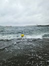 On the coast of the Baltic Sea during a very strong storm