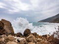 Rough sea on the coast of Baunei, Sardinia