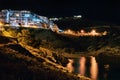 Coast of a Benidorm at night Royalty Free Stock Photo