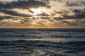 The coast of the Black sea, seascape with storm clouds Royalty Free Stock Photo