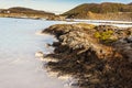 Coast of Blue Lagoon Lake - Iceland. Royalty Free Stock Photo