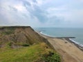 On the coast in Bovbjerg. Western Jutland, Denmark.