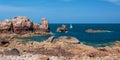 The coast of BrÃÂ©hat island in CÃÂ´tes d`Armor, Brittany France Royalty Free Stock Photo