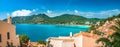 Coast of Canyamel bay on Majorca island Spain, panorama view Royalty Free Stock Photo