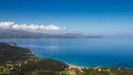 Coast of Cap Corse and Desert des Agriates in Corsica Royalty Free Stock Photo