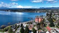 Coast City At Villarrica In Los Lagos Chile. Royalty Free Stock Photo