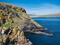 Coast cliffs at the Keen of Hamar on the island of Unst in Shetland, UK