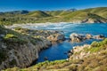 The coast of Corsica and Ostriconi beach Royalty Free Stock Photo