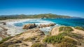 The coast of Corsica and Ostriconi beach Royalty Free Stock Photo