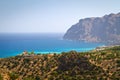Coast of Crete with olive trees Royalty Free Stock Photo